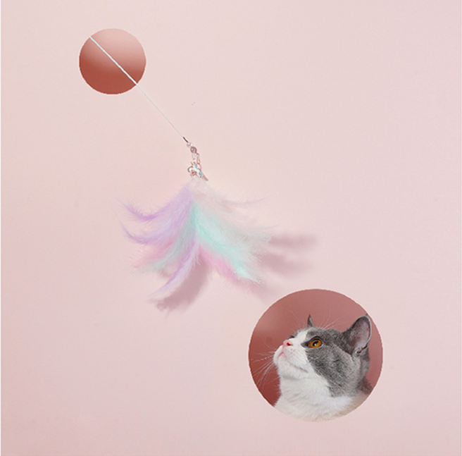 Cat Teaser - Crystal Angel Wand with Feather